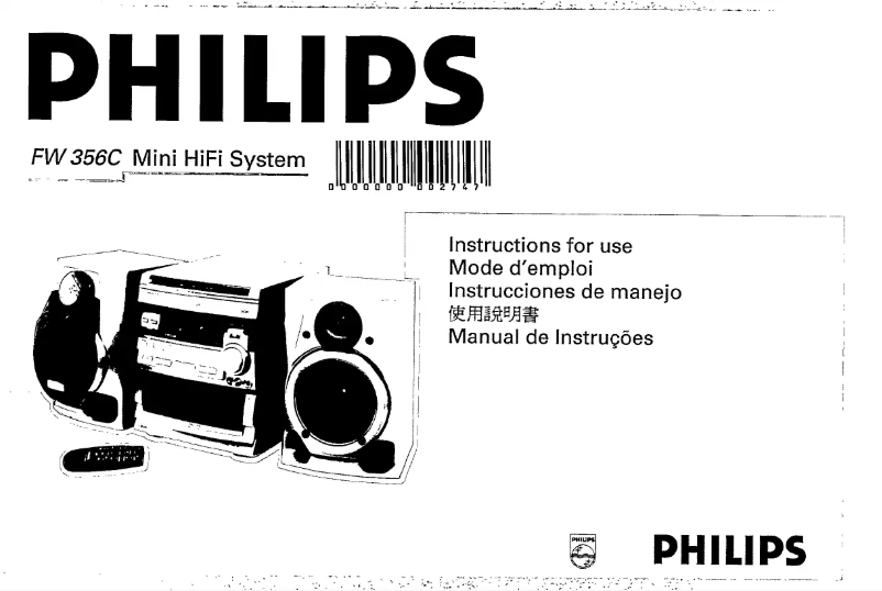 Page n°1 - Manuel utilisateur Philips FW 356C