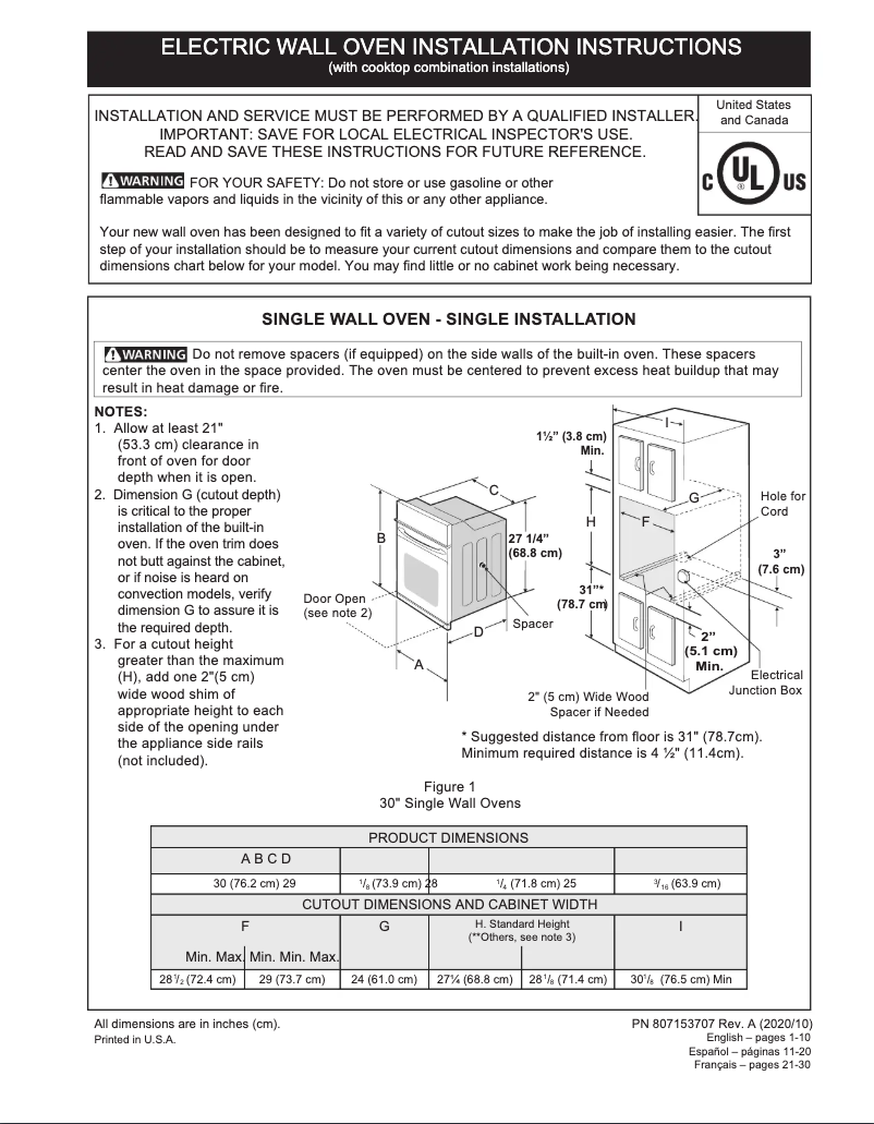 Page 1 de la notice Guide d'installation Electrolux ECWS3011AS