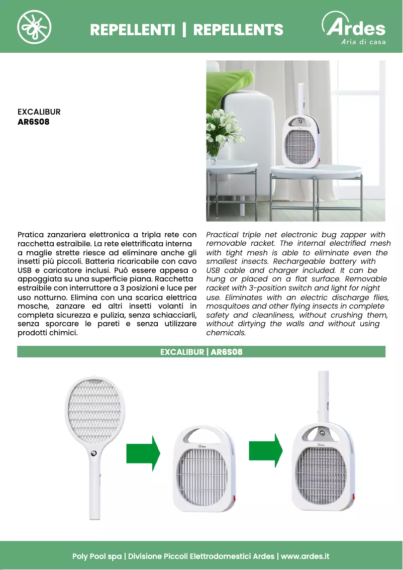 Page n°1 - Fiche technique Ardes AR6S08
