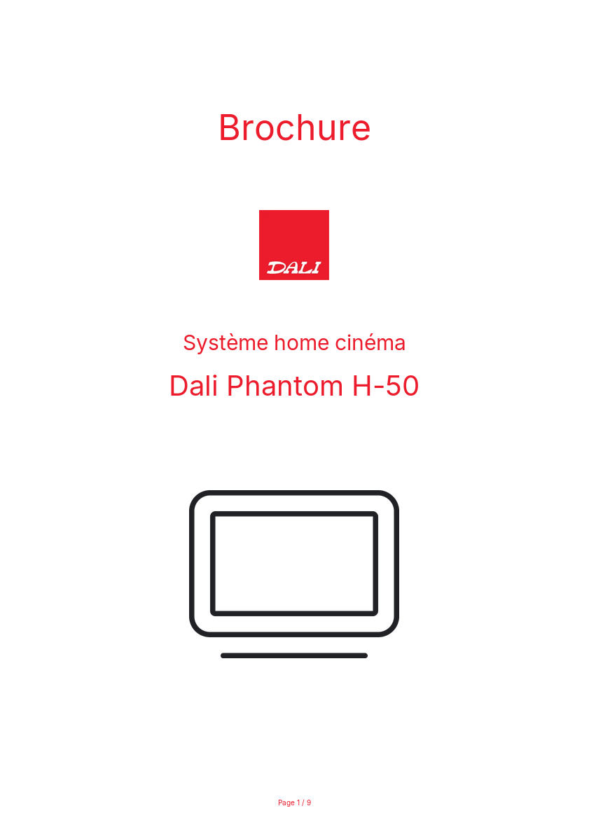 Page n°1 - Brochure Dali Phantom H-50