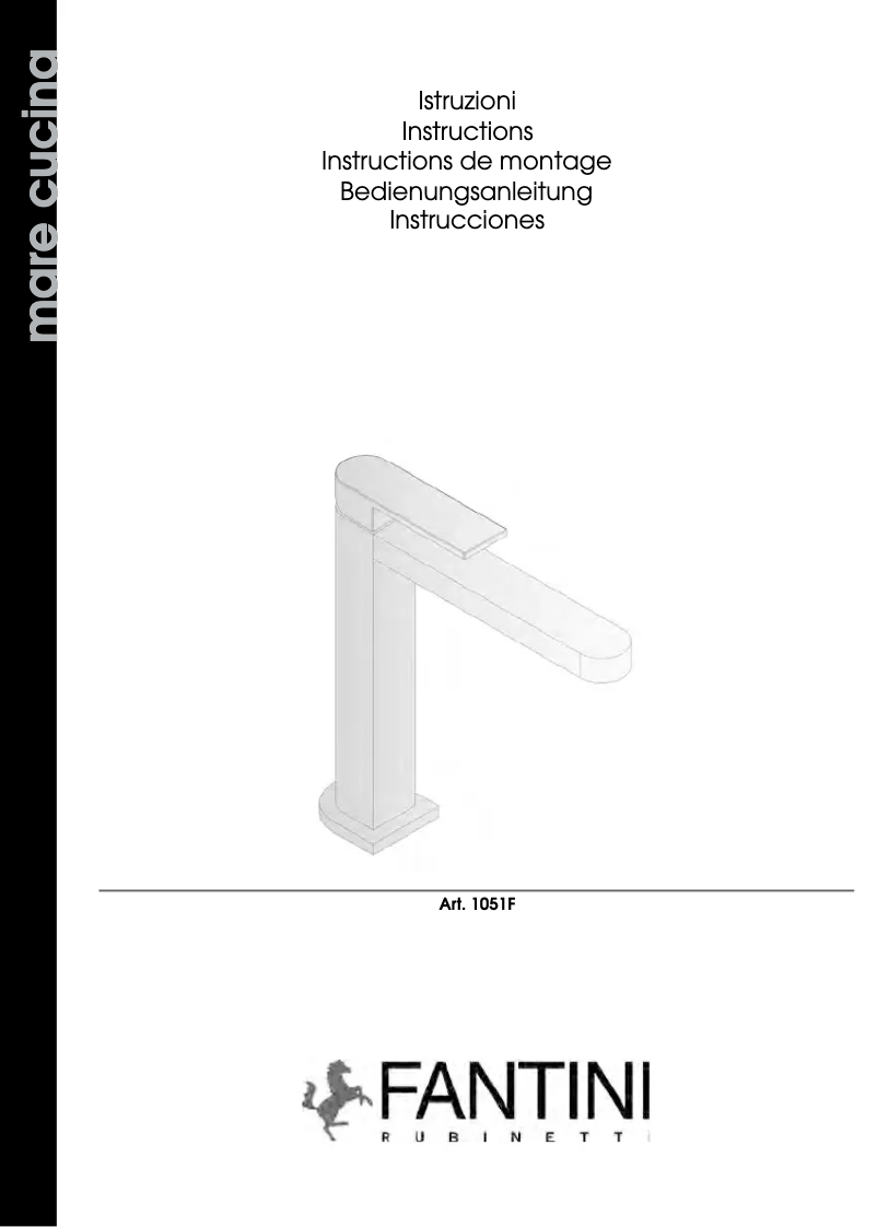 Page n°1 - Guide d'installation Fantini 1051F