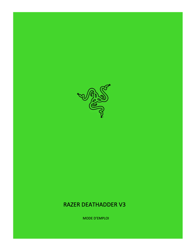First page image of the manual for DeathAdder V3