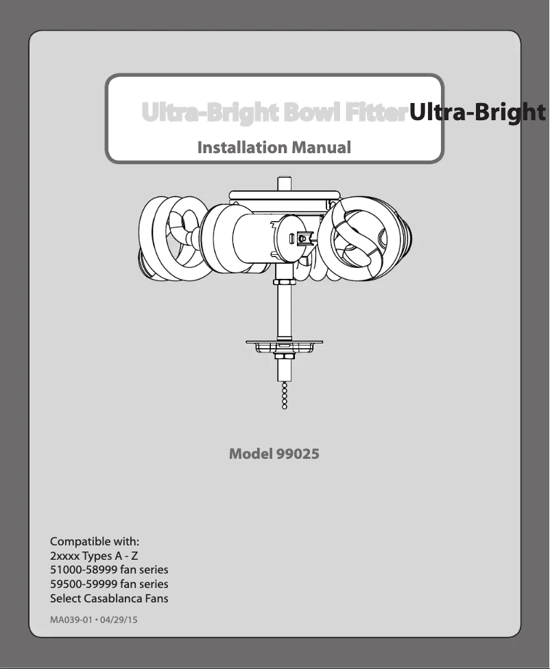 Page 1 de la notice Manuel utilisateur Casablanca 99025