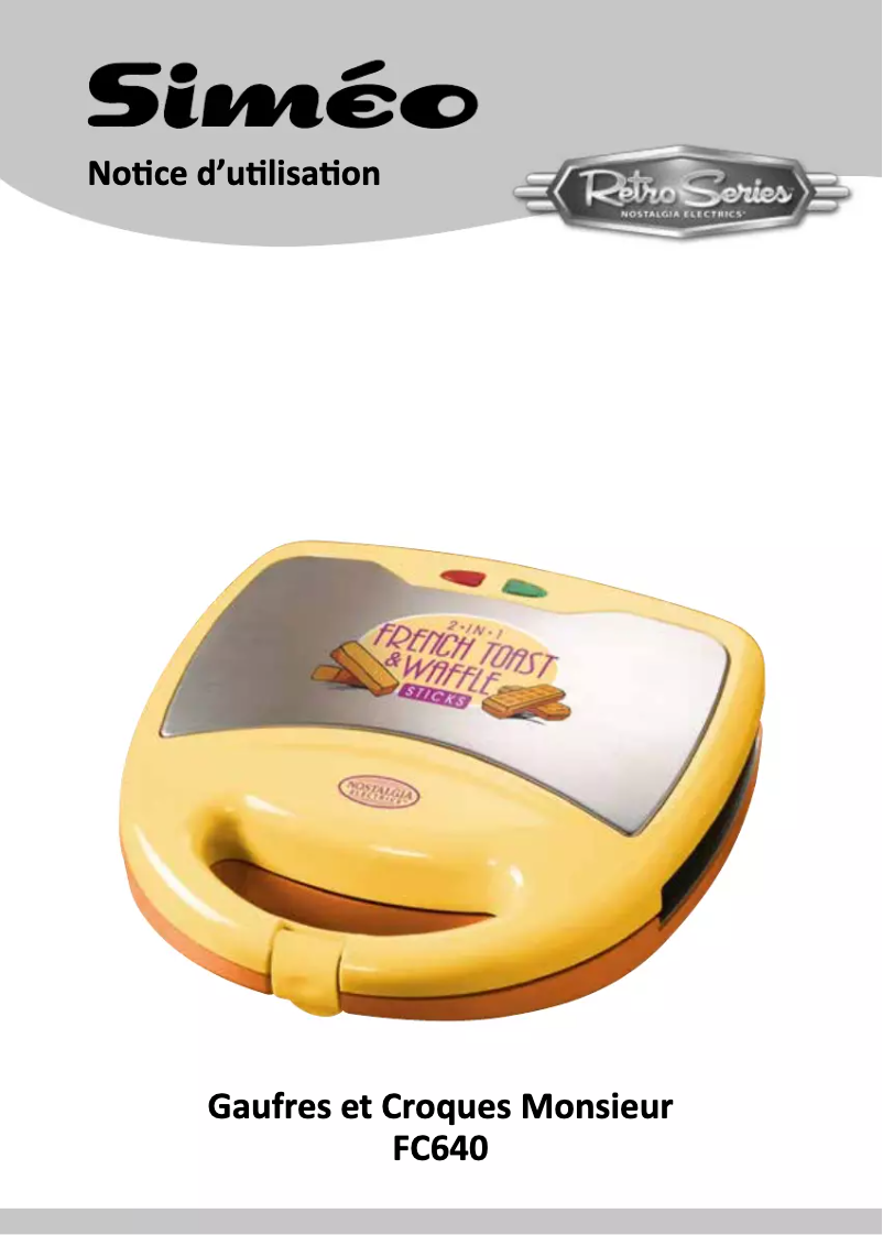 Page n°1 - Manuel utilisateur Domena FC 640