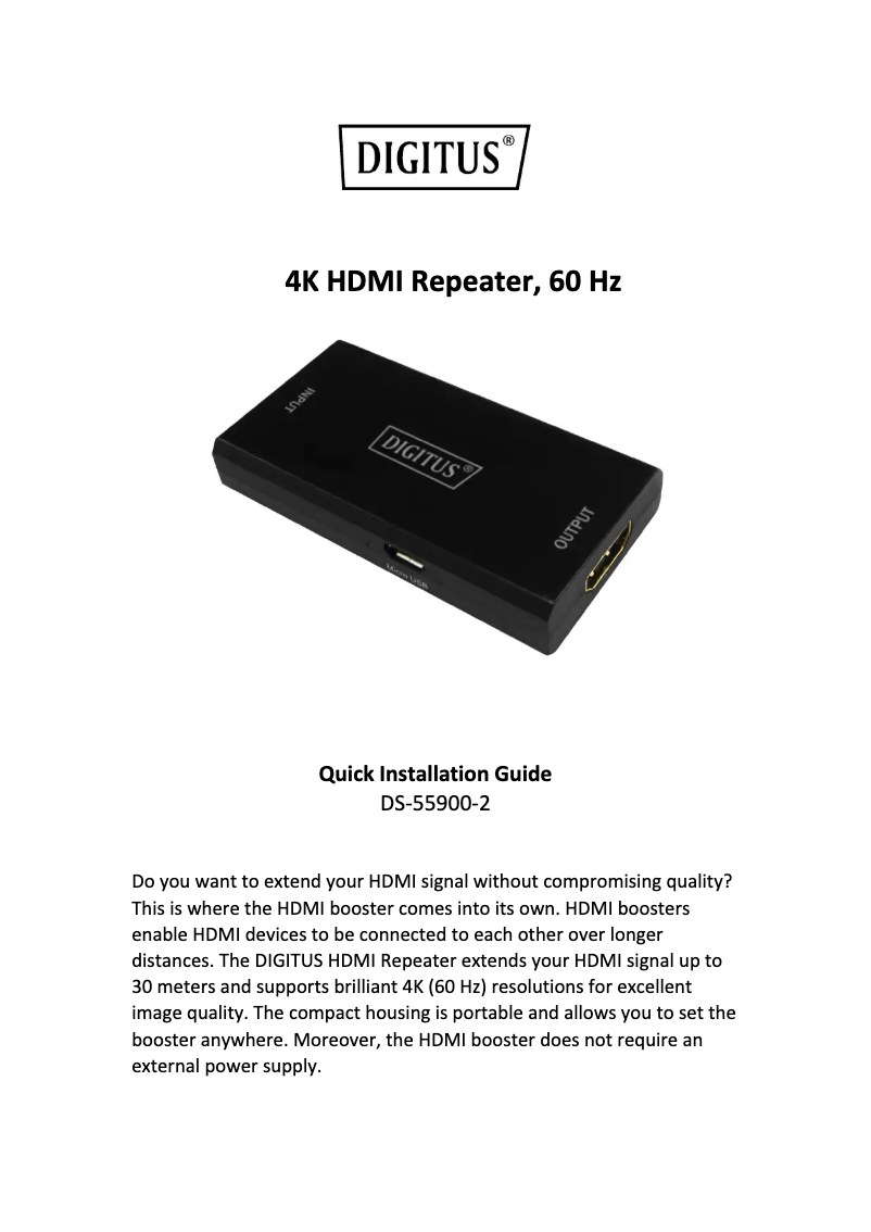 Image de la première page du manuel de l'appareil DS-55900-2