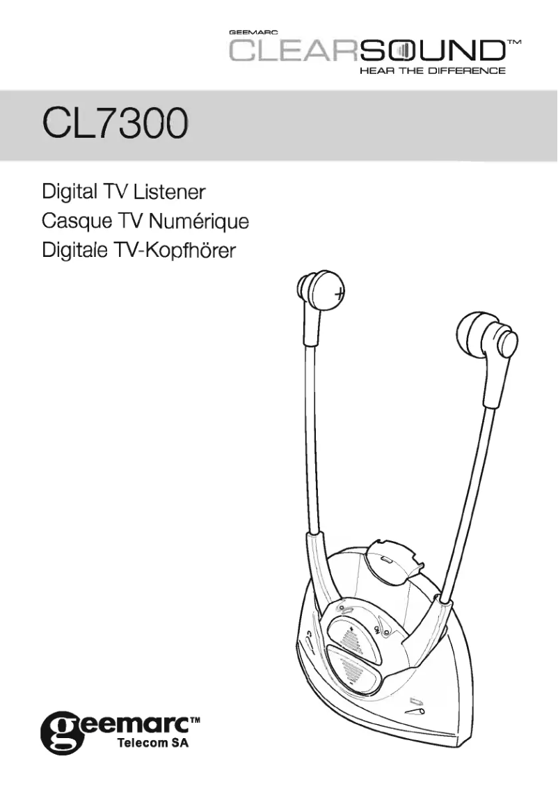 Page 1 de la notice Manuel utilisateur Geemarc CL7300