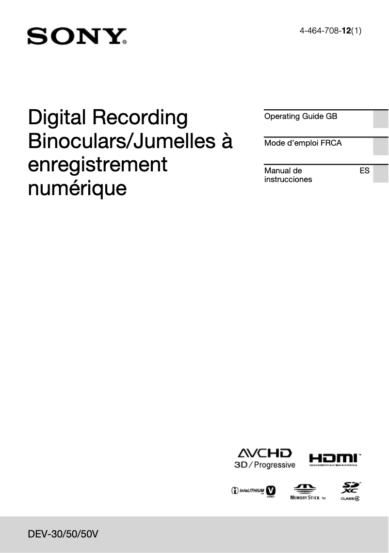 Image de la première page du manuel de l'appareil DEV-30