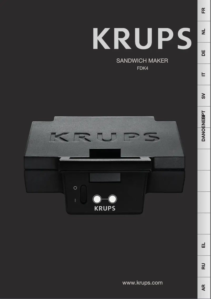 Page 1 de la notice Manuel utilisateur Krups FDK452