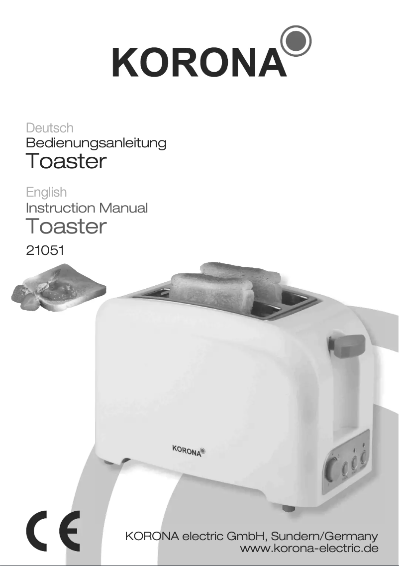 Page 1 de la notice Manuel utilisateur Korona 21051