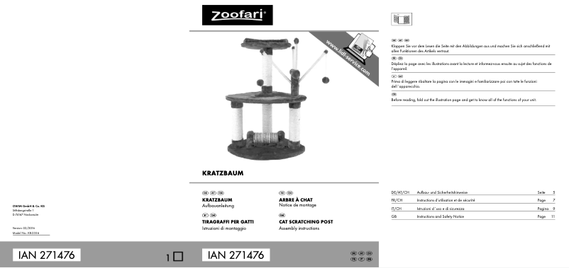 Página 1 del manual Manual de usuario Zoofari IAN 271476