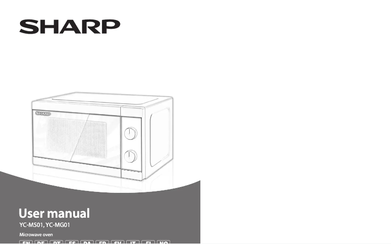Page 1 de la notice Manuel utilisateur Sharp YC-MG01E