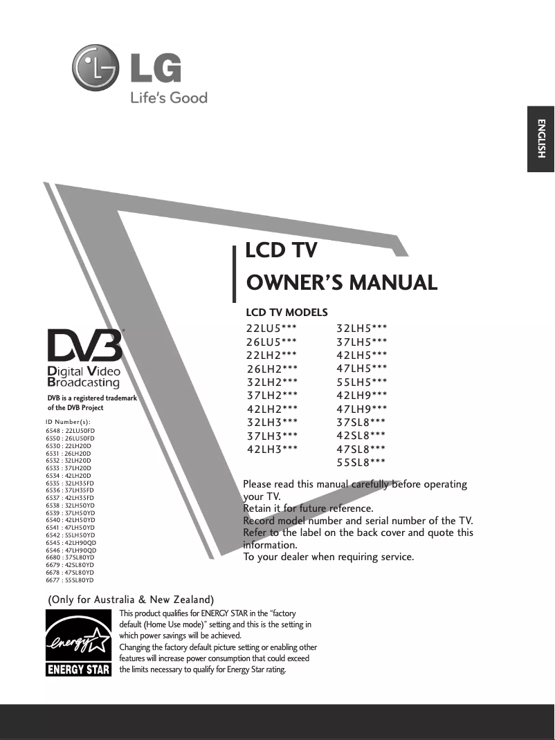 Page 1 de la notice Manuel utilisateur LG 22LU50FD