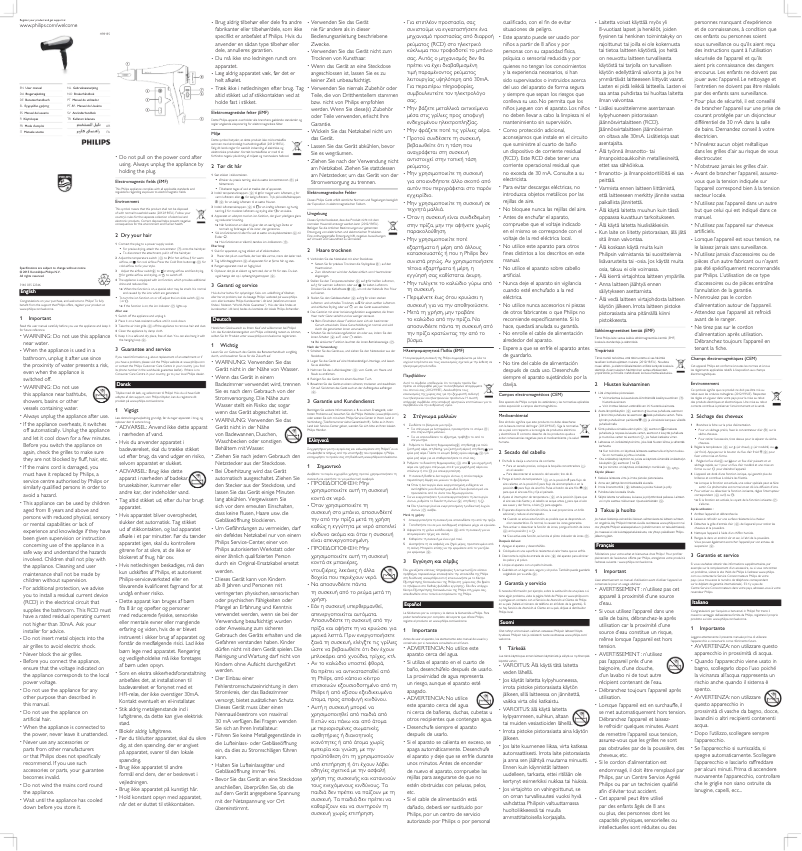 Page 1 de la notice Manuel utilisateur Philips HP8195