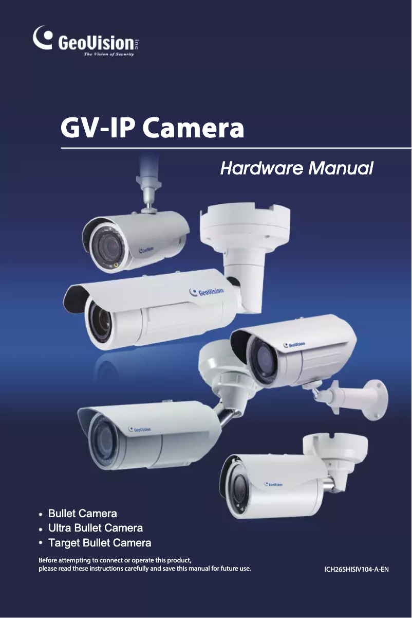 Page 1 de la notice Manuel utilisateur Geovision GV-BL2500