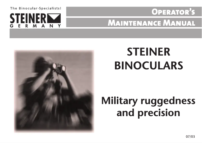 Page 1 de la notice Manuel utilisateur Steiner M750rc