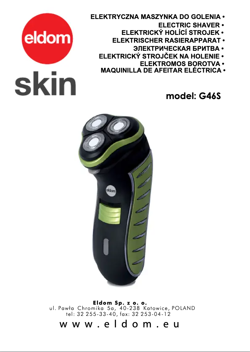 Page n°1 - Manuel utilisateur Eldom G46S