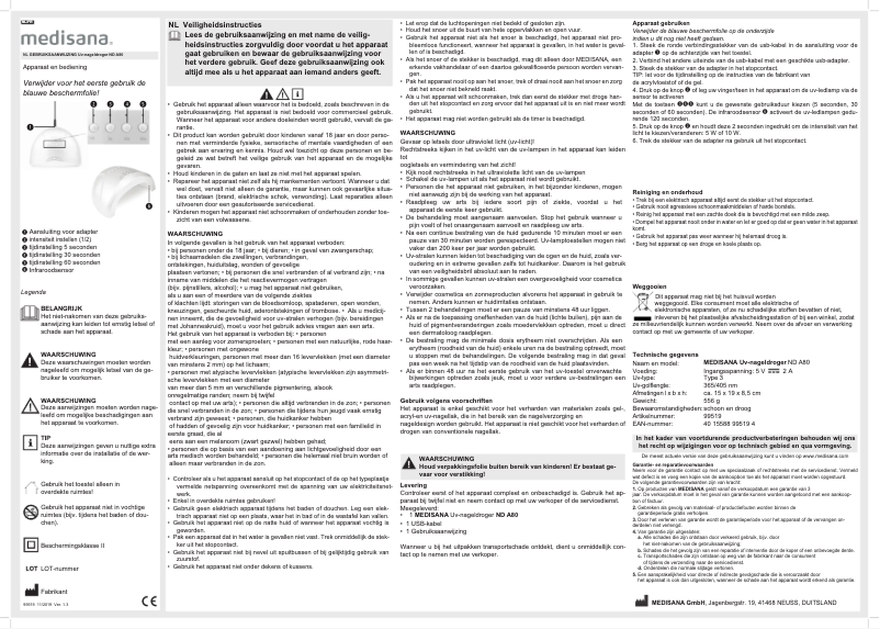 Página 1 del manual Manual de usuario Medisana ND A80