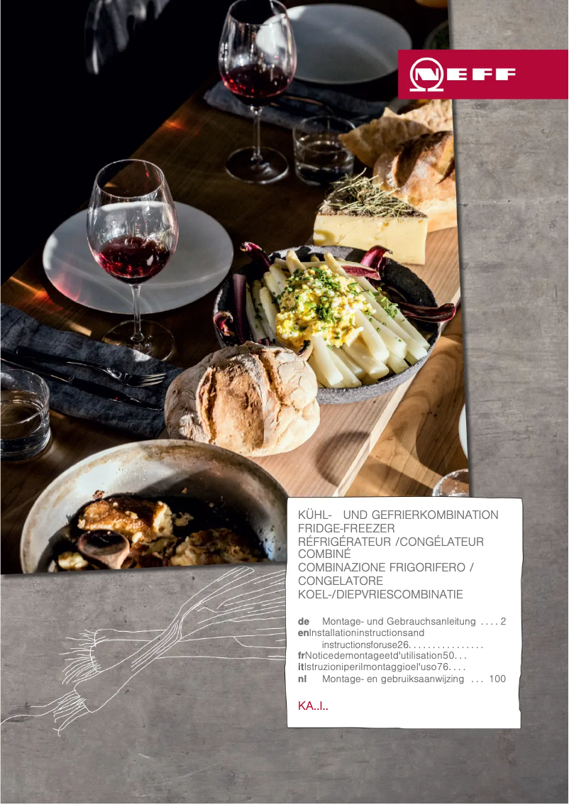 Page 1 de la notice Manuel utilisateur Neff KA3923IE0