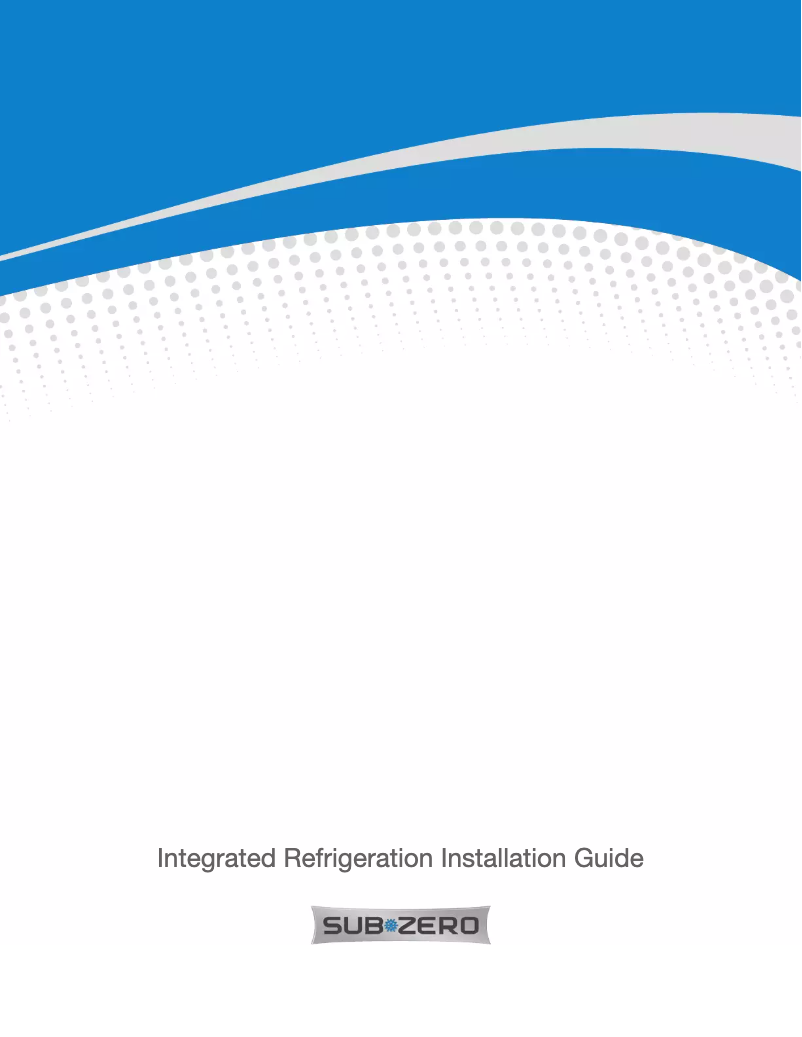 Page n°1 - Guide d'installation Sub-Zero ID-36RP