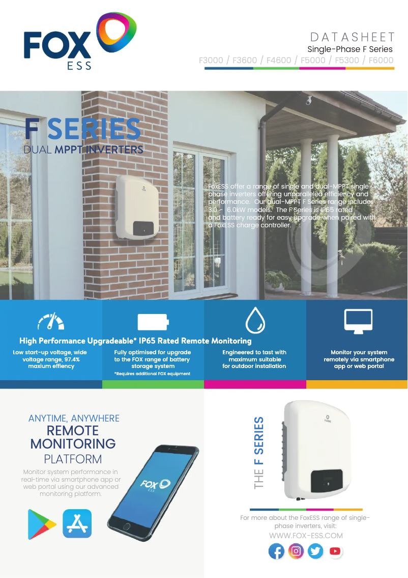 Page n°1 - Fiche technique FOX ESS F3000
