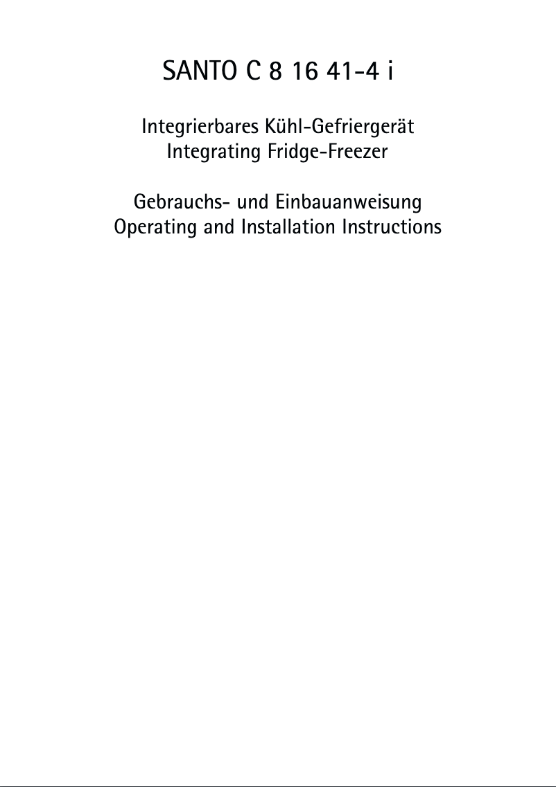 Page n°1 - Manuel utilisateur AEG SC81641-4I