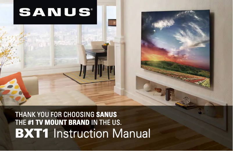 Page 1 de la notice Manuel utilisateur Sanus BXT1