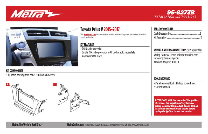 Image de la première page du manuel de l'appareil 95-8273B