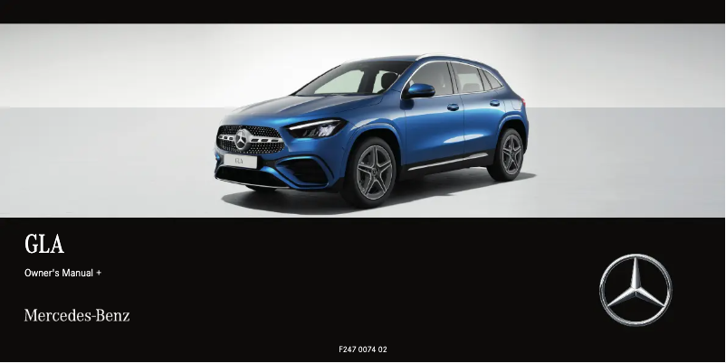 Page 1 de la notice Manuel utilisateur Mercedes-Benz GLA (2023)