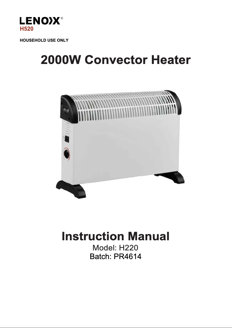 Image de la première page du manuel de l'appareil H520