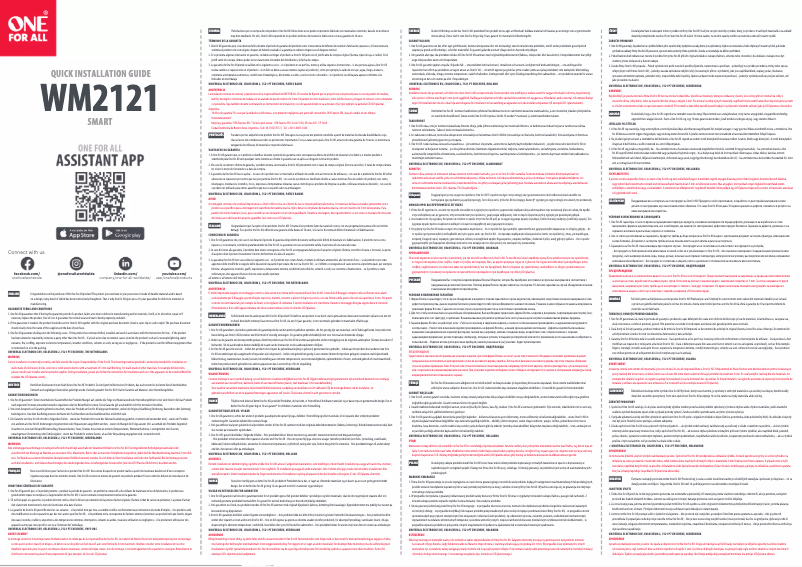 Page 1 de la notice Manuel utilisateur One for all WM 2121