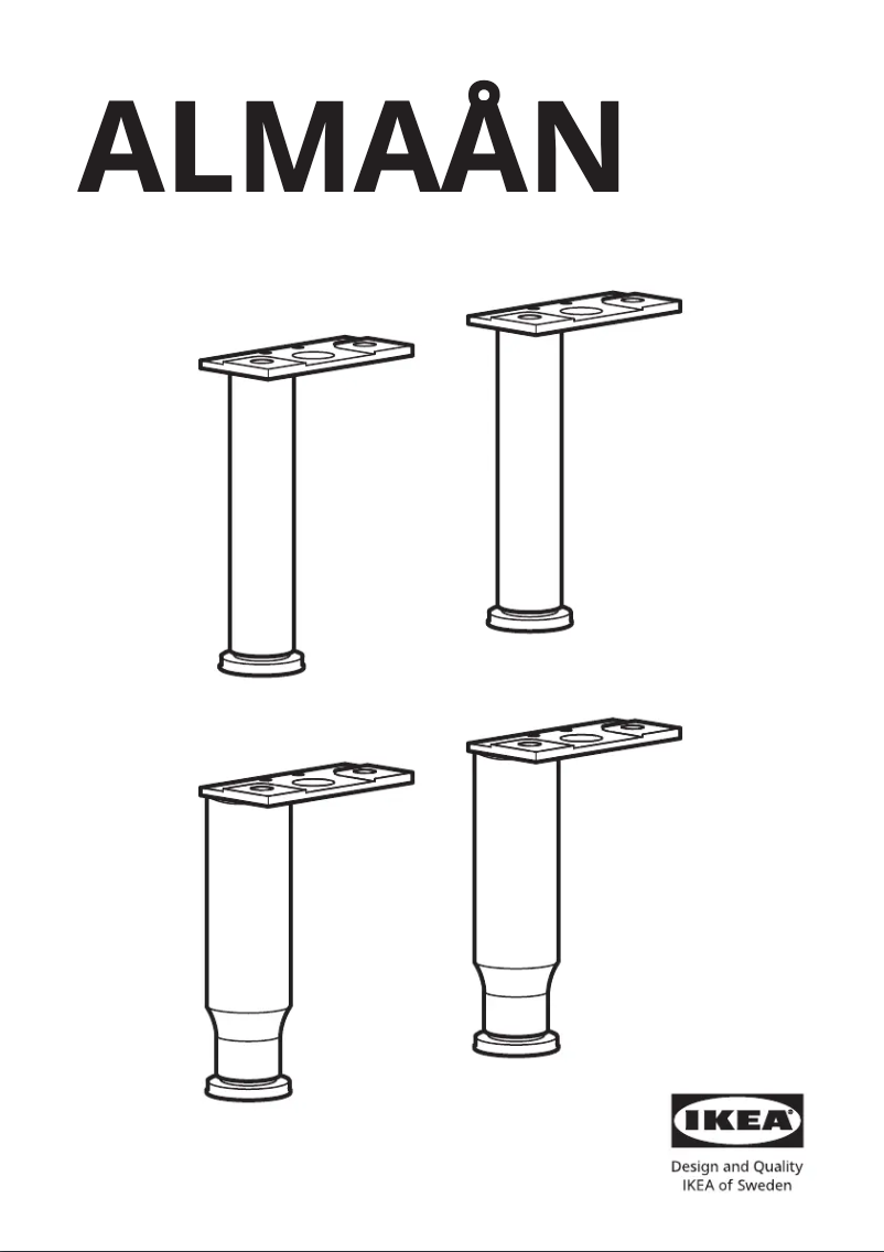 Página 1 del manual Manual de usuario Ikea ALMAÅN 205.429.64