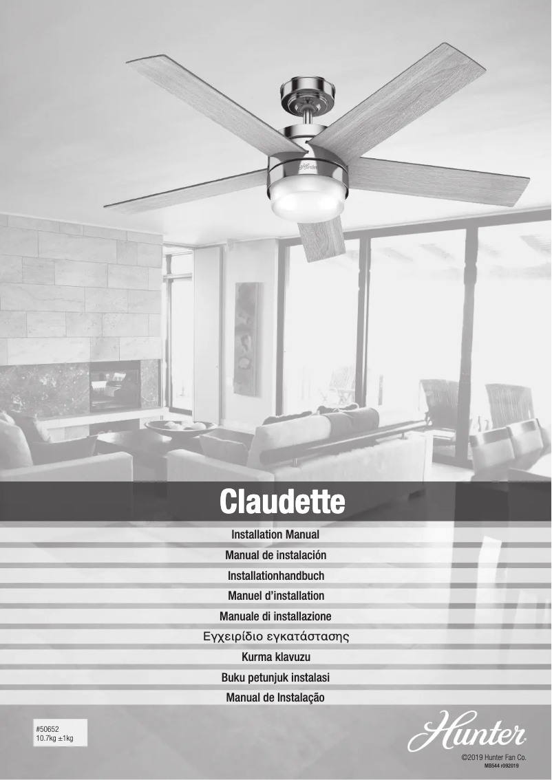 Page 1 de la notice Manuel utilisateur Hunter Claudette