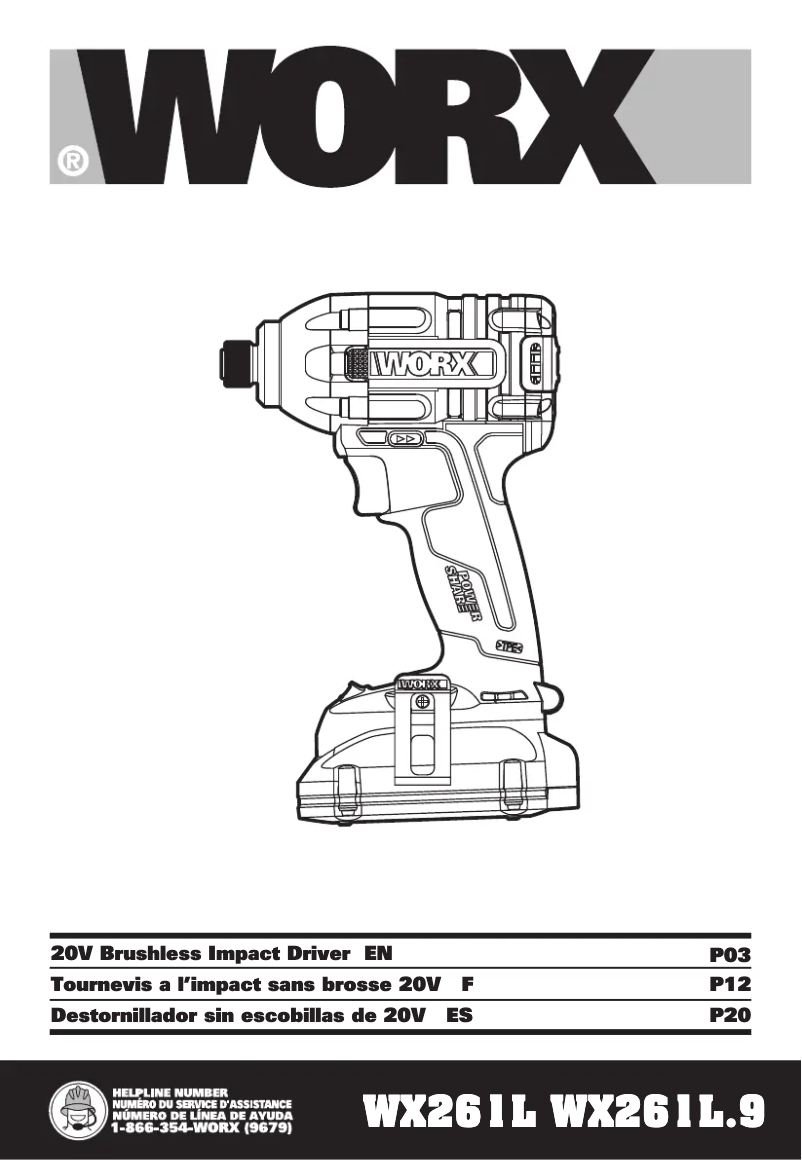 Page n°1 - Manuel utilisateur Worx WO7120