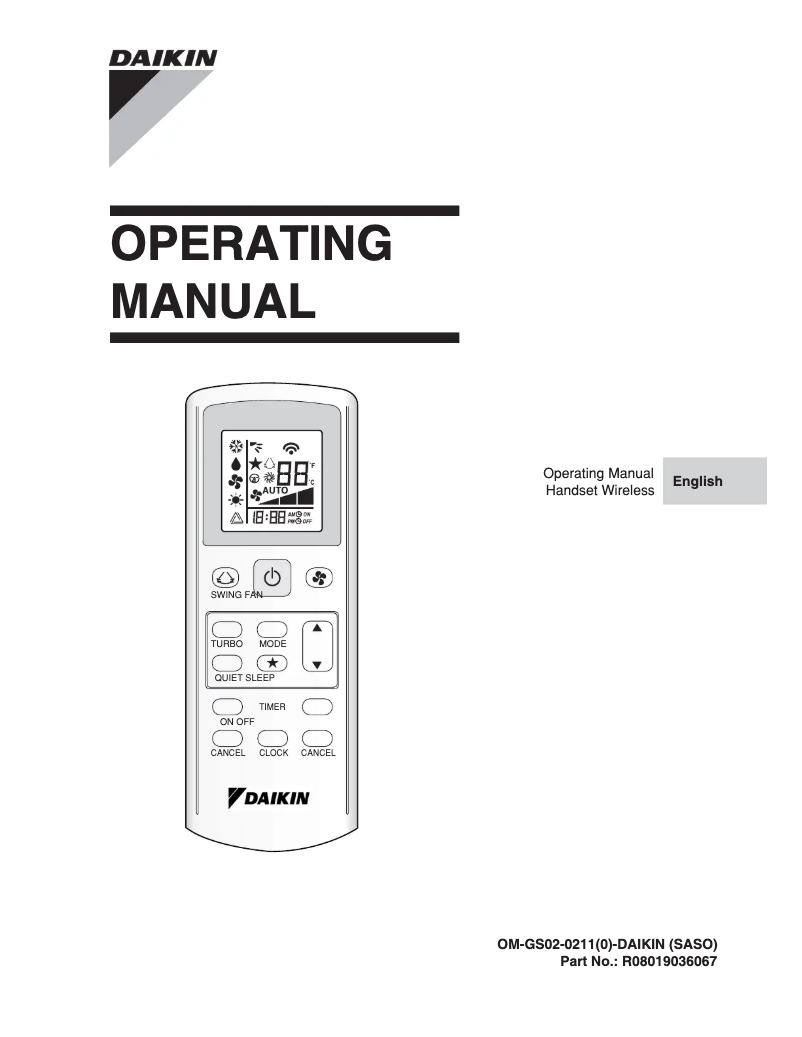 Página 1 del manual Manual de usuario Daikin FHC20JEV1K