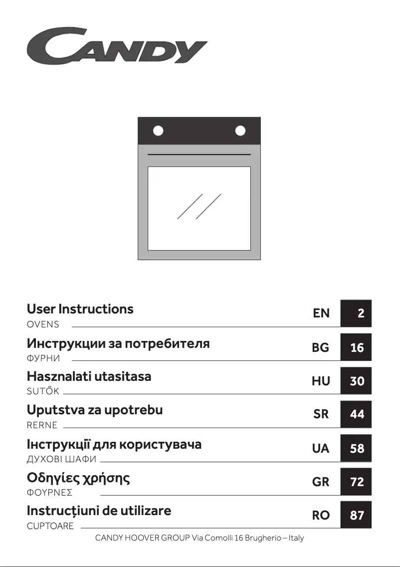 Image de la première page du manuel de l'appareil PCT20CXCH64CCB