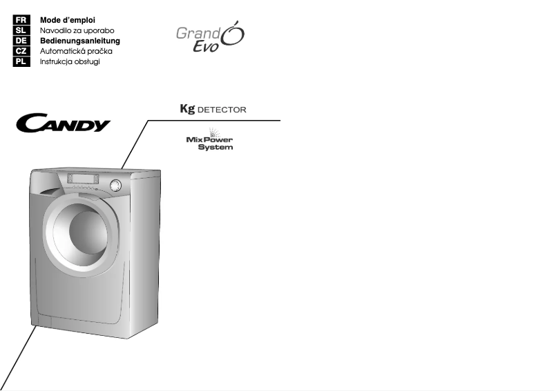 Page n°1 - Manuel utilisateur Candy EVO 1484 LW-S