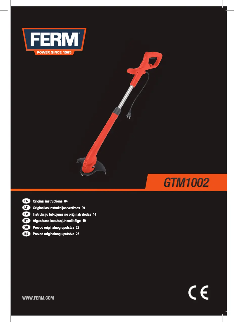 Imagen de la primera página del manual del dispositivo GTM1002