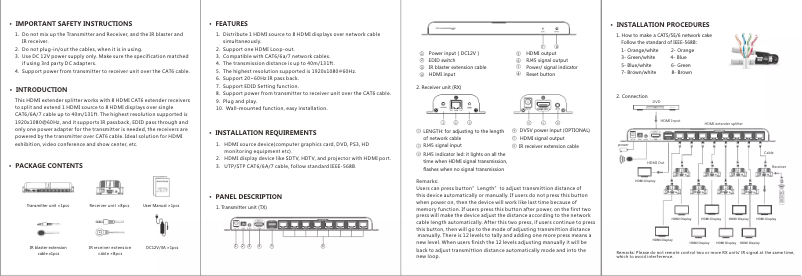 Page 1 de la notice Manuel utilisateur Epcom TT718PRO