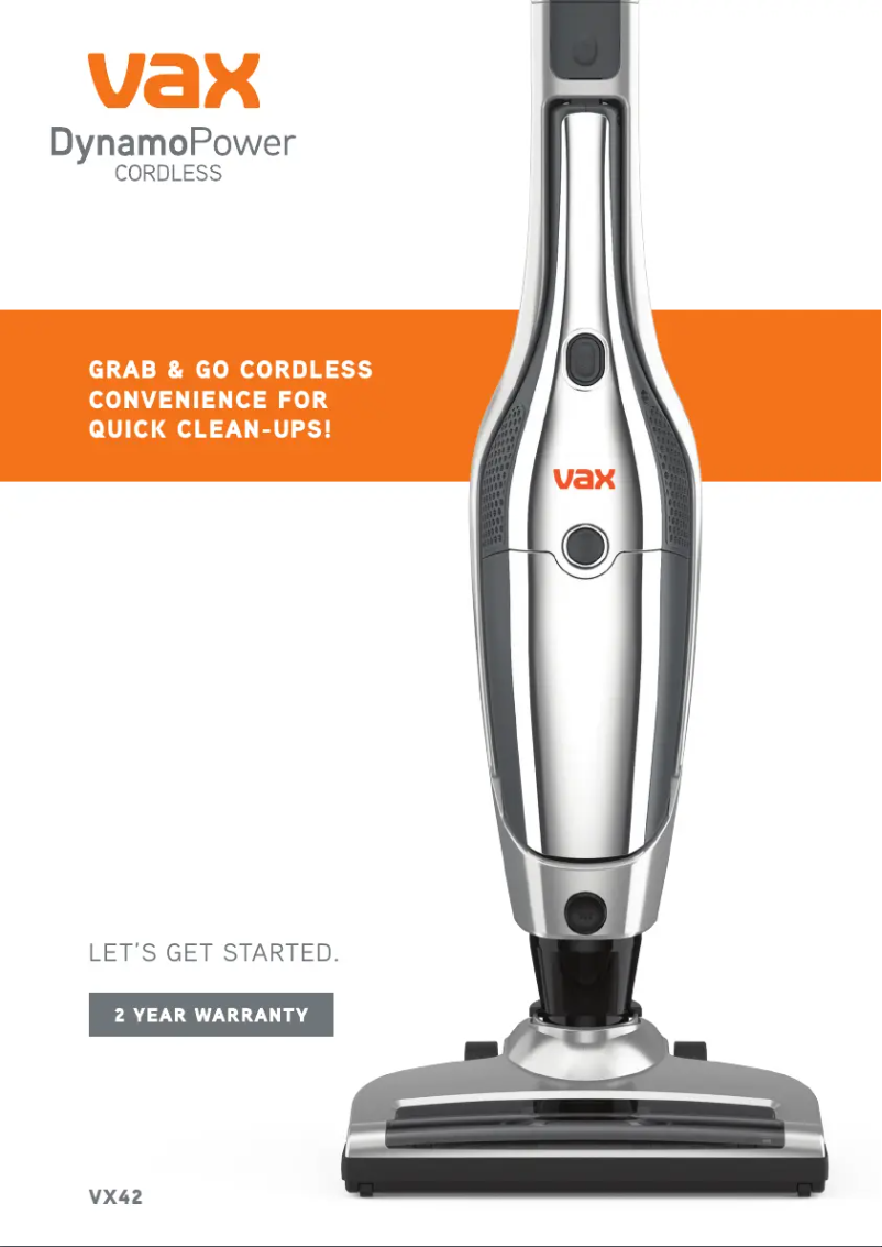 Image de la première page du manuel de l'appareil Dynamo Power VX42