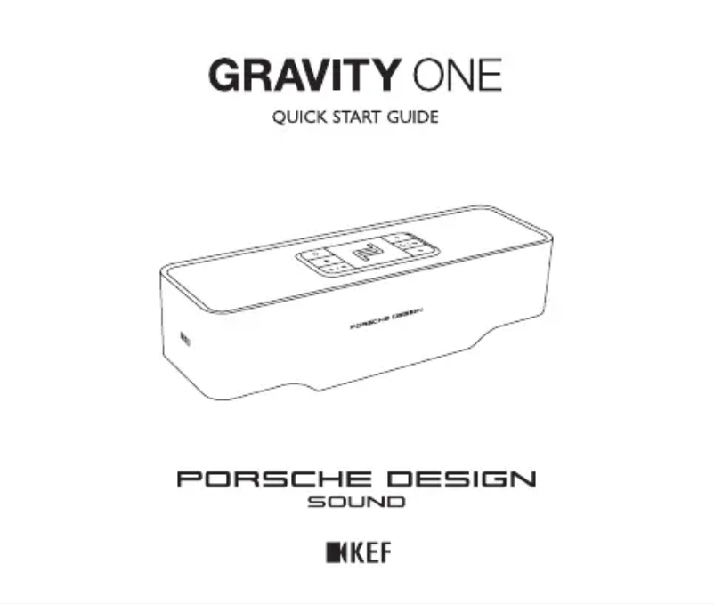 Page 1 of the manual User Manual KEF Porsche Design
