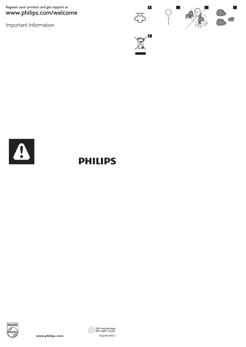 Page n°1 - Manuel utilisateur Philips SteamCleaner Active FC7028