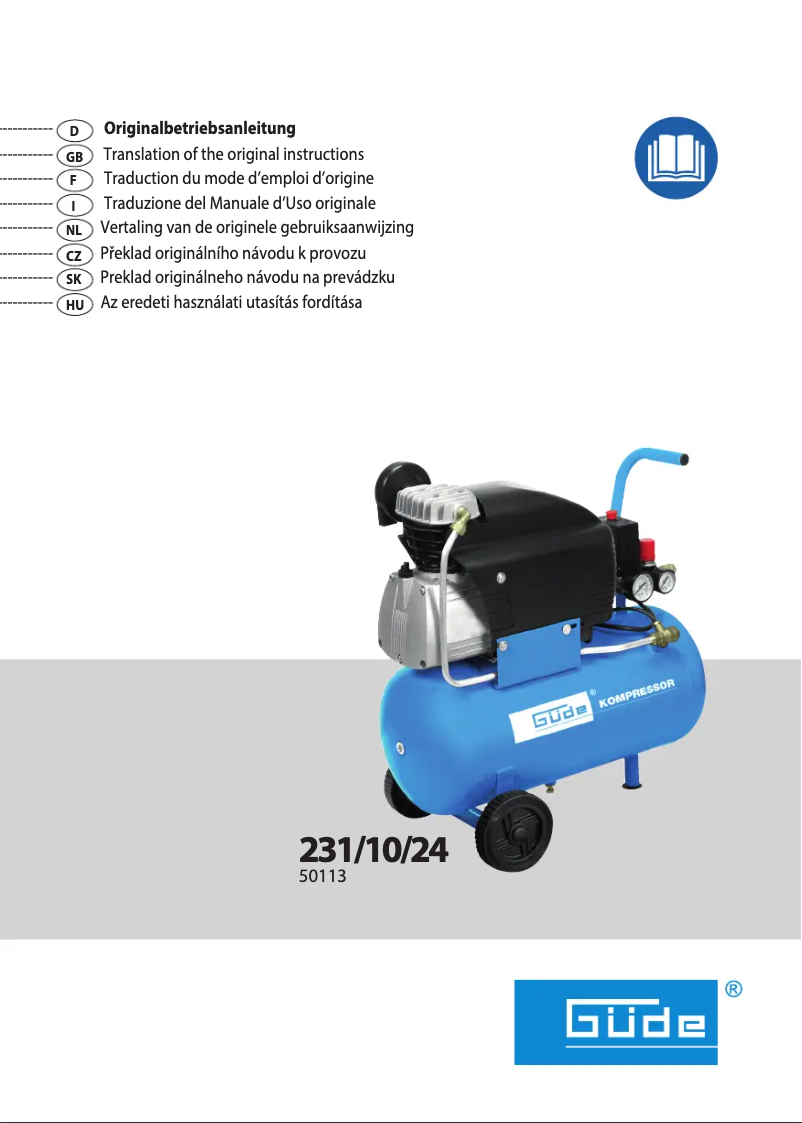 Página 1 del manual Manual de usuario Güde Kompressor 231/10/24