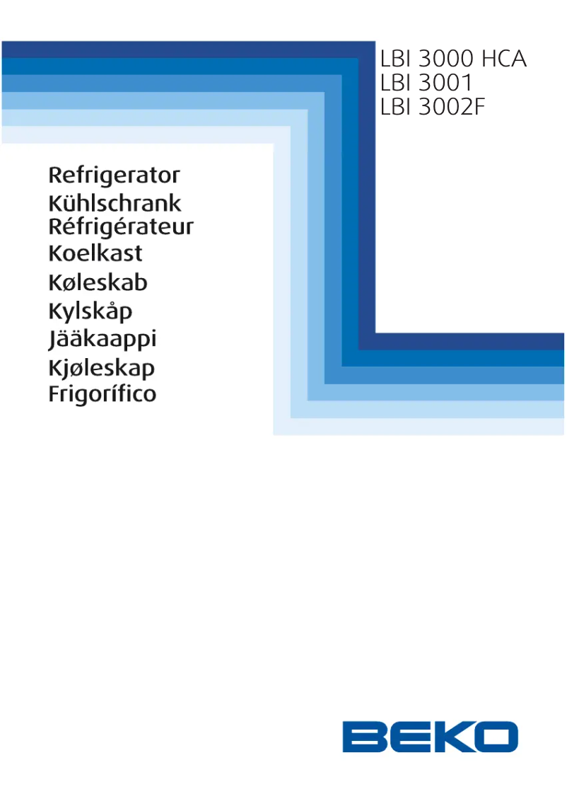 Page n°1 - Manuel utilisateur Beko LBI 3002 F