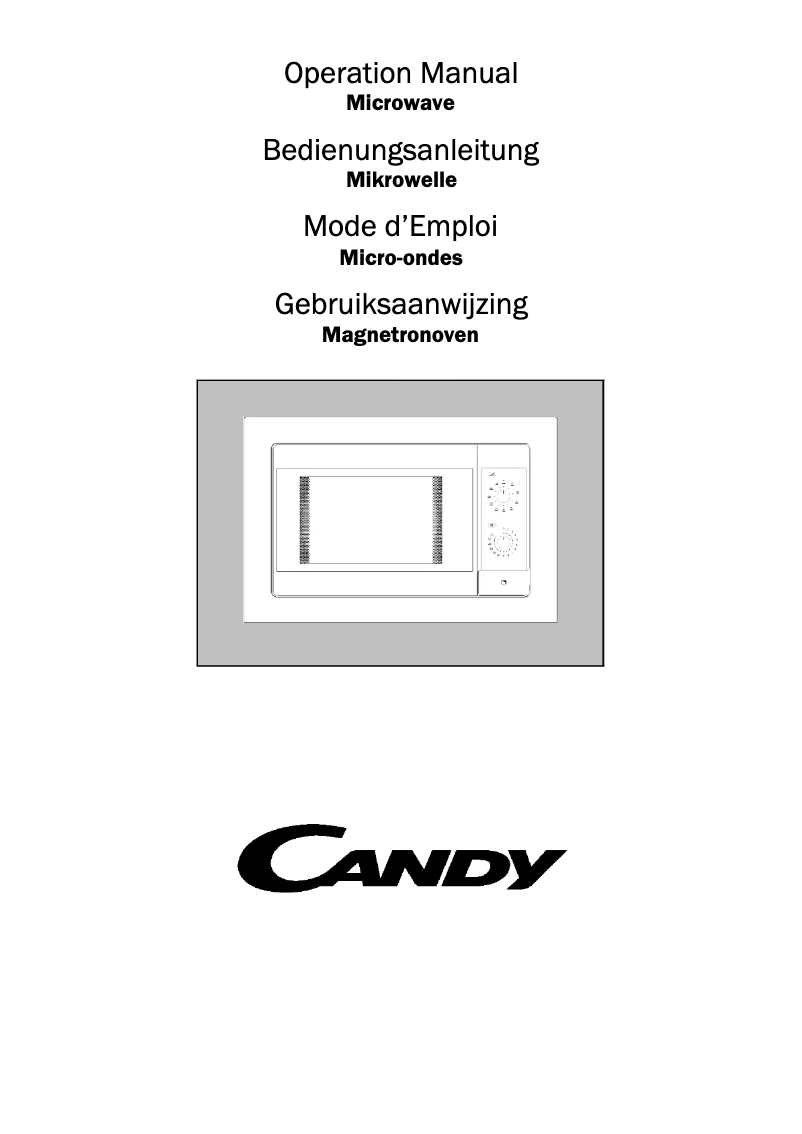 Page 1 de la notice Manuel utilisateur Candy MIC 202 MX