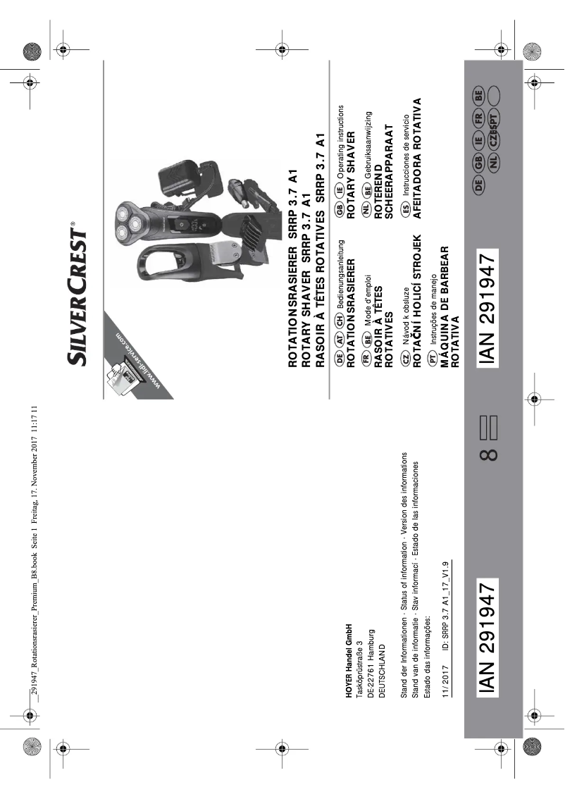 Page 1 de la notice Manuel utilisateur SilverCrest SRRP 3.7 A1