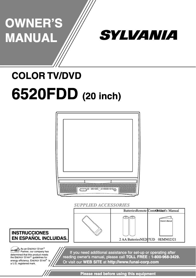 Image de la première page du manuel de l'appareil 6520FDD