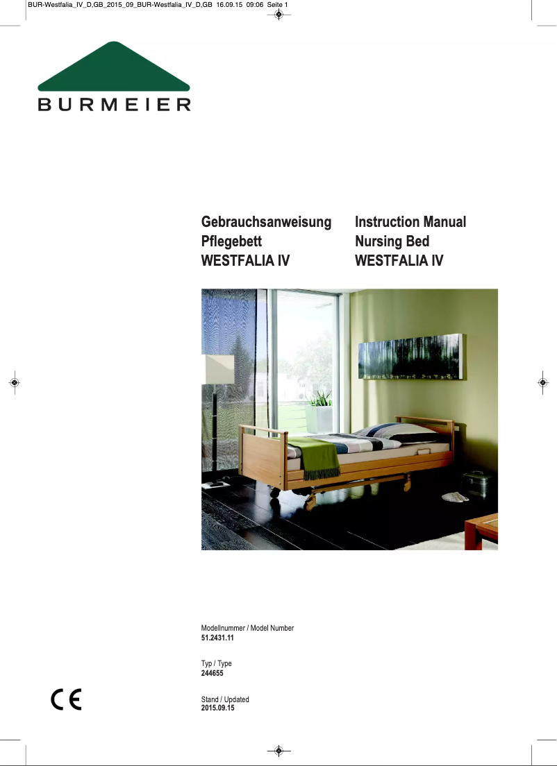 Page n°1 - Manuel utilisateur Burmeier Westfalia IV