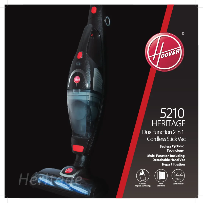 Página 1 del manual Manual de usuario Hoover Heritage 5210