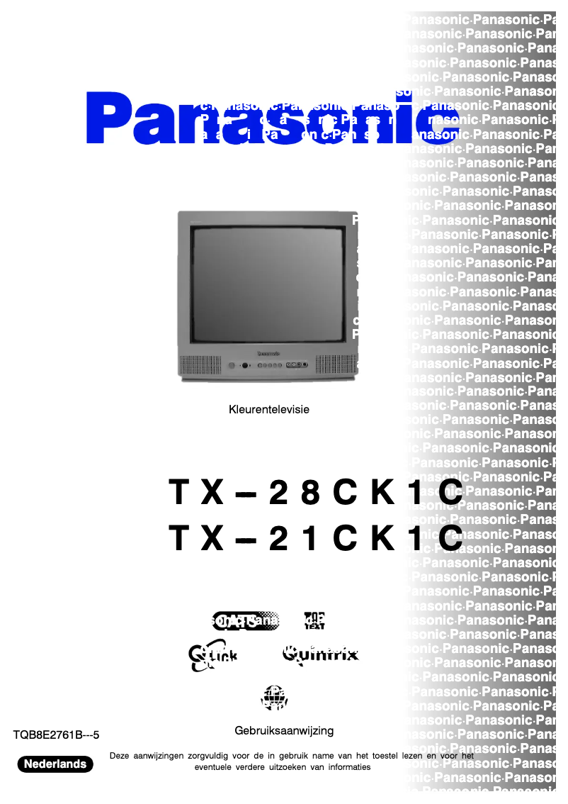Page 1 of the manual User Manual Panasonic TX-21CK1