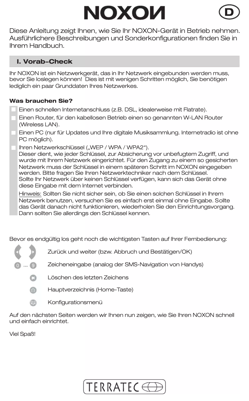 Page 1 de la notice Manuel utilisateur Terratec Noxon iRadio 360